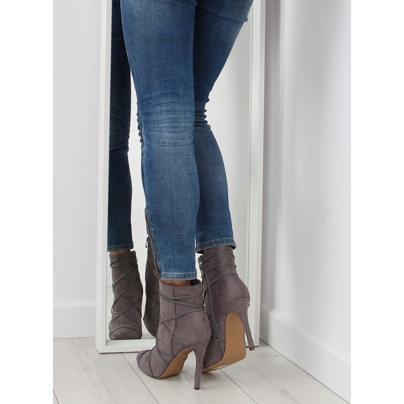 Botas cinza camurça cinza com salto agulha 1 Botas cinza camurça cinza com salto agulha 1