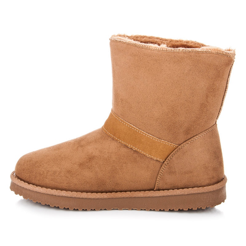 Botas de neve com fivela marrom 1