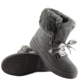 Caçadores de botas de neve cinza GF-179 cinza 1