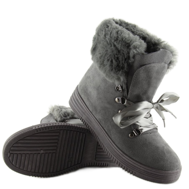 Caçadores de botas de neve cinza GF-179 cinza 1