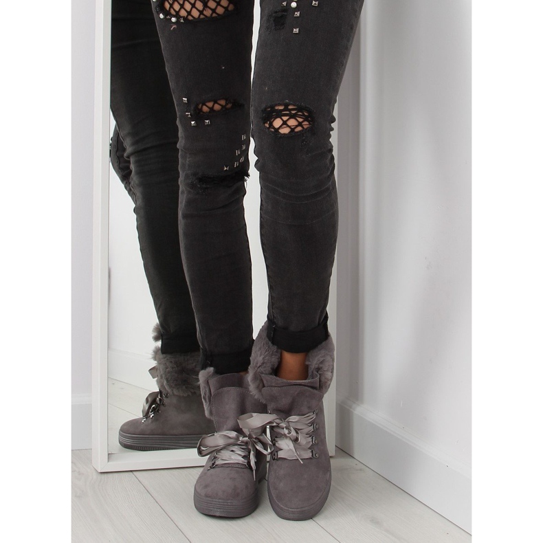 Caçadores de botas de neve cinza GF-179 cinza 2