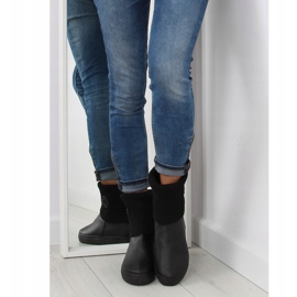 Botas com cabedal de lã preto NB30 Preto 2