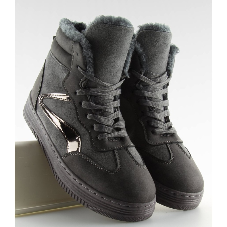 Tênis isolado cinza BOK-1103 cinza escuro 2