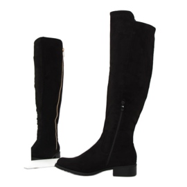 Botas de equitação para mulher negra 6811-PG preta preto 1