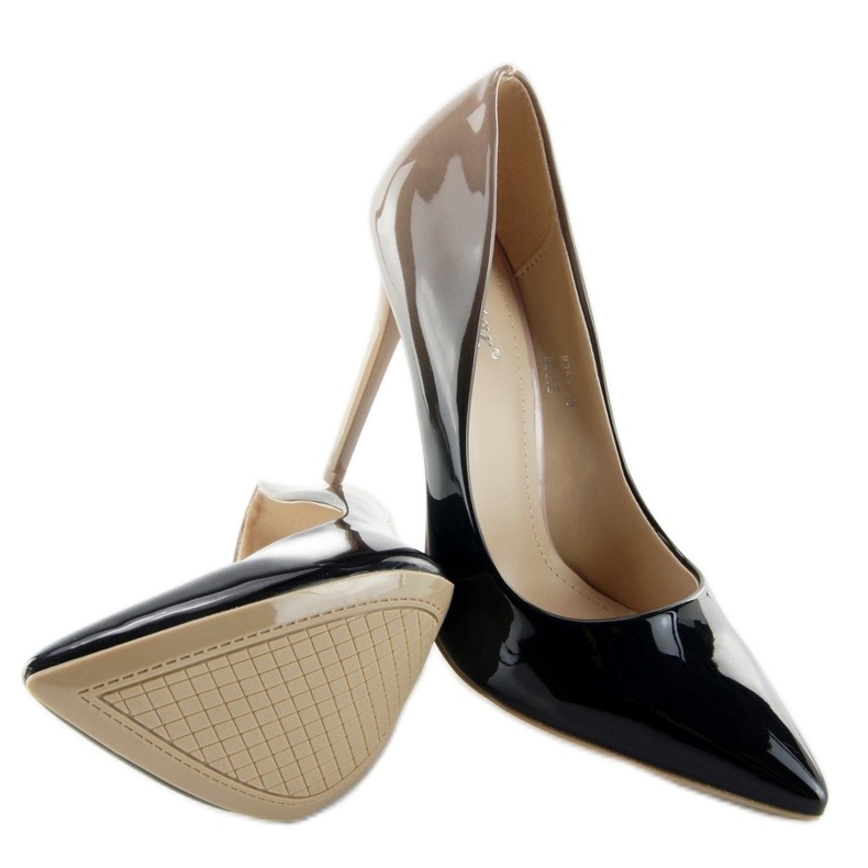Salto sombreado ombre M253 bege preto marrom 1