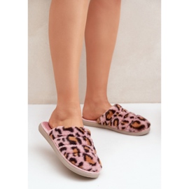 Chinelos de pele leopardo feminino Inblu EK000008 rosa 2