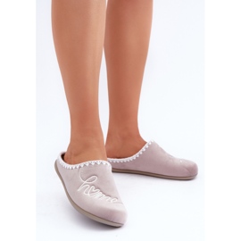 Chinelos domésticos femininos Inblu GF000026 bege 2