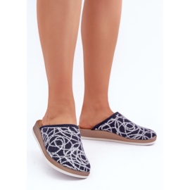 Chinelos femininos brilhantes Inblu CT000028 azul marinho 2