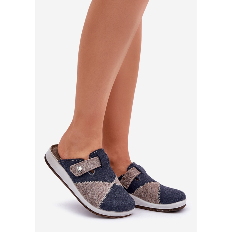 Inblu Chinelos Preventivos Femininos, Cinza e Azul Marinho 1