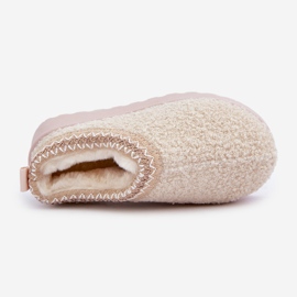 Botas infantis de neve com pele, tipo pele de carneiro, bege claro 1 Botas infantis de neve com pele, tipo pele de carneiro, bege claro 1