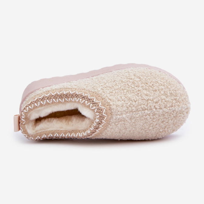 Botas infantis de neve com pele, tipo pele de carneiro, bege claro 1 Botas infantis de neve com pele, tipo pele de carneiro, bege claro 1