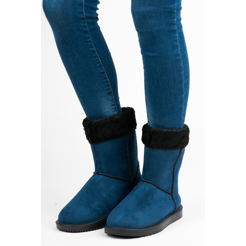 Bona botas de neve para mulheres azul 1