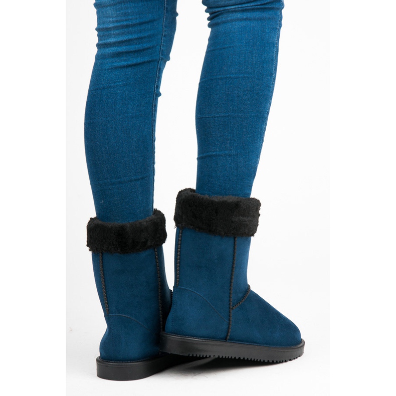 Bona botas de neve para mulheres azul 2