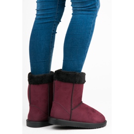 Bona Botas de neve marrons de mulher vermelho 2