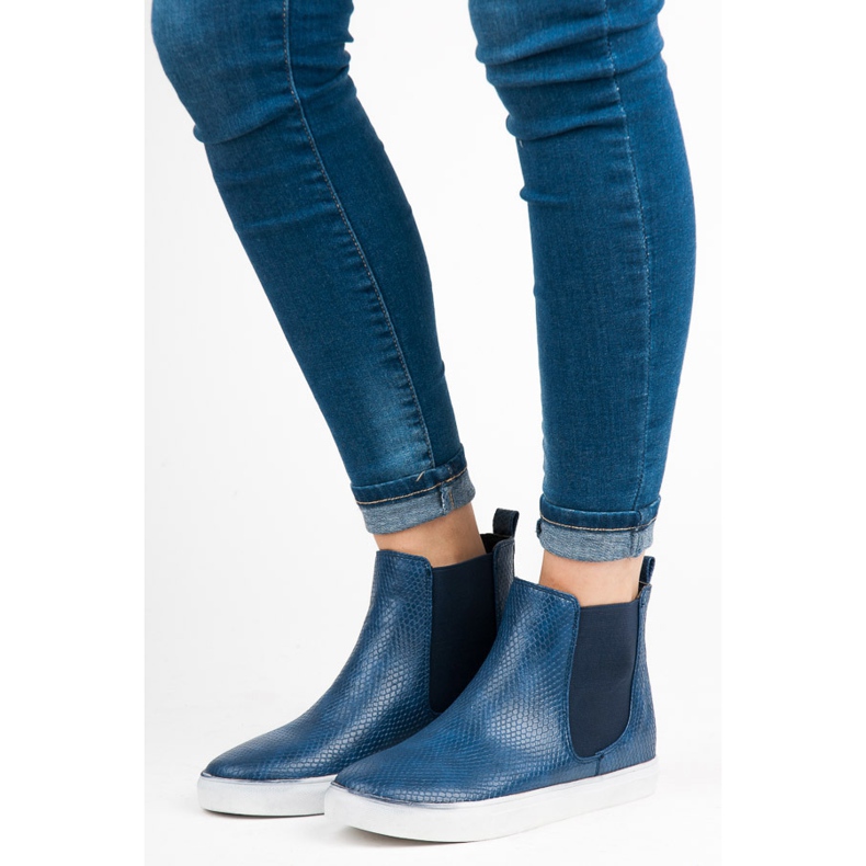 Mckeylor Tênis com estampa de cobra azul 1 Mckeylor Tênis com estampa de cobra azul 1