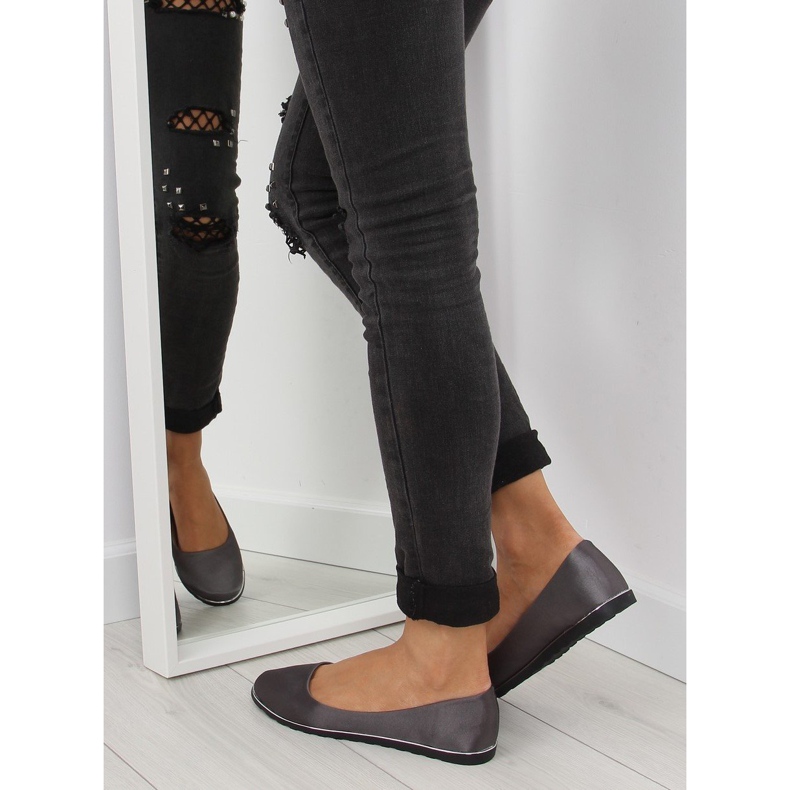 Bailarinas de cetim cinza A8621 cinza 2