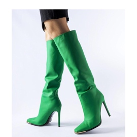 Solea Botas verdes com salto alto 1