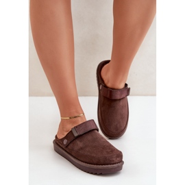 Chinelos plataforma femininos marrons castanho 1