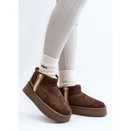 Botas femininas de neve com plataforma, camurça, verde escuro 1