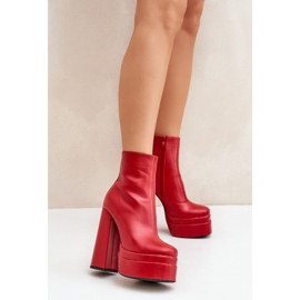 Step in style Botas Modelo Selahra JA-26 Vermelhas – Entre com estilo vermelho 2