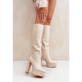 Step in style Botas Modelo Felilorn C-264 Bege Claro - Entre com estilo 1