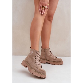 Step in style Botas Modelo Nariri 9568A-2 Bege Escuro - Entre com estilo 1