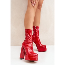 Step in style Botas Modelo Lotisha C-244 Vermelhas – Entre com estilo vermelho 1