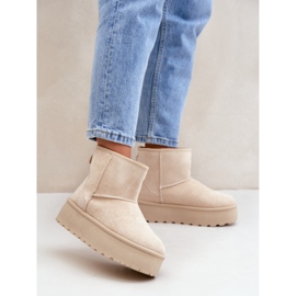 Step in style Botas de neve Leanara modelo 88-61 Bege Claro - Entre com estilo 1