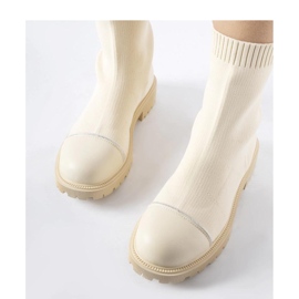 Botins meia bege com strass Vail - Solea 1 Botins meia bege com strass Vail - Solea 1