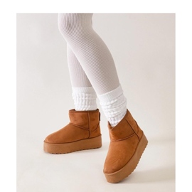 Botas de neve casuais marrons com plataforma alta Thaisa - Solea castanho 1