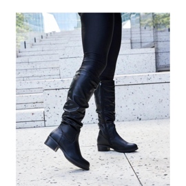 Botas Angelico pretas enrugadas - Solea preto 1