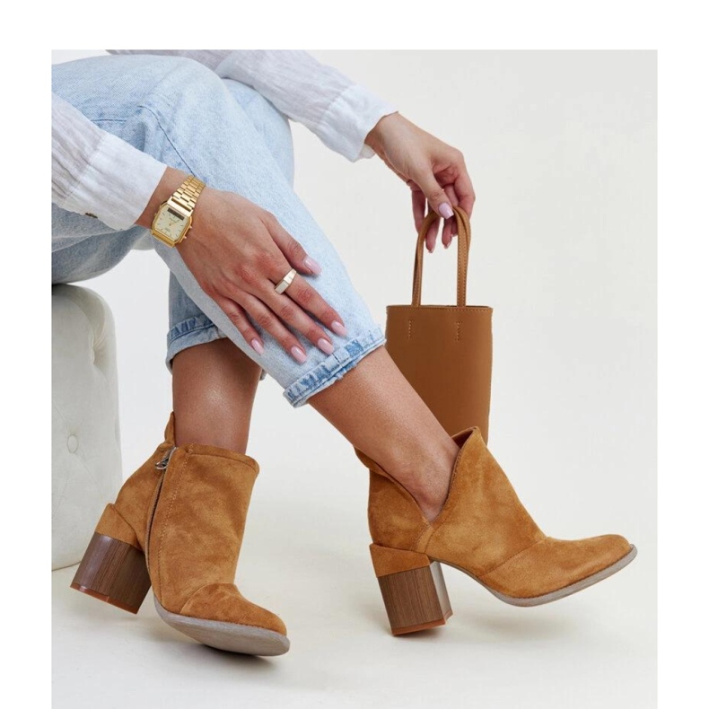 Botins marrons com bloco recortado, Brankka - Solea marrom 1