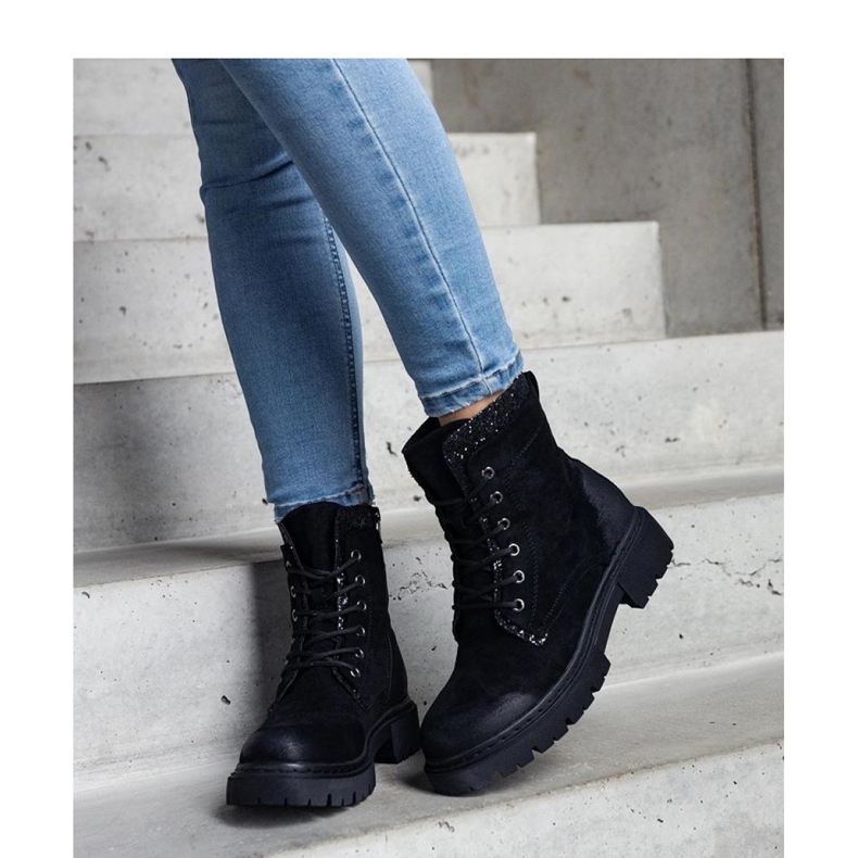 Botins pretos com detalhes Prairie brilhantes - Solea 2