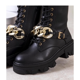 Botas pretas com corrente Laboy - Solea preto 1
