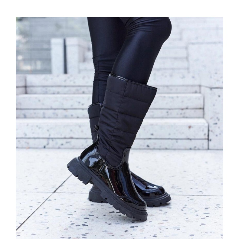 Botas pretas com isolamento de verniz da Villafranca - Solea preto 2