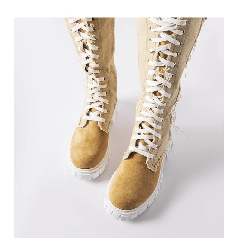 Bota Palmer com isolamento em tecido bege - Solea 1