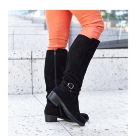 Botas pretas de camurça ecológica isoladas por Aldisio - Solea preto 1