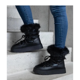 Botas de neve pretas com isolamento de pele Arilla - Solea preto 1