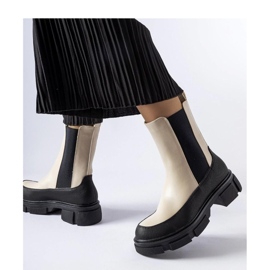 Botins slip-on bege e preto da Faisal - Solea 1