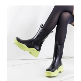 Botins pretos com sola verde Nester - Solea 1