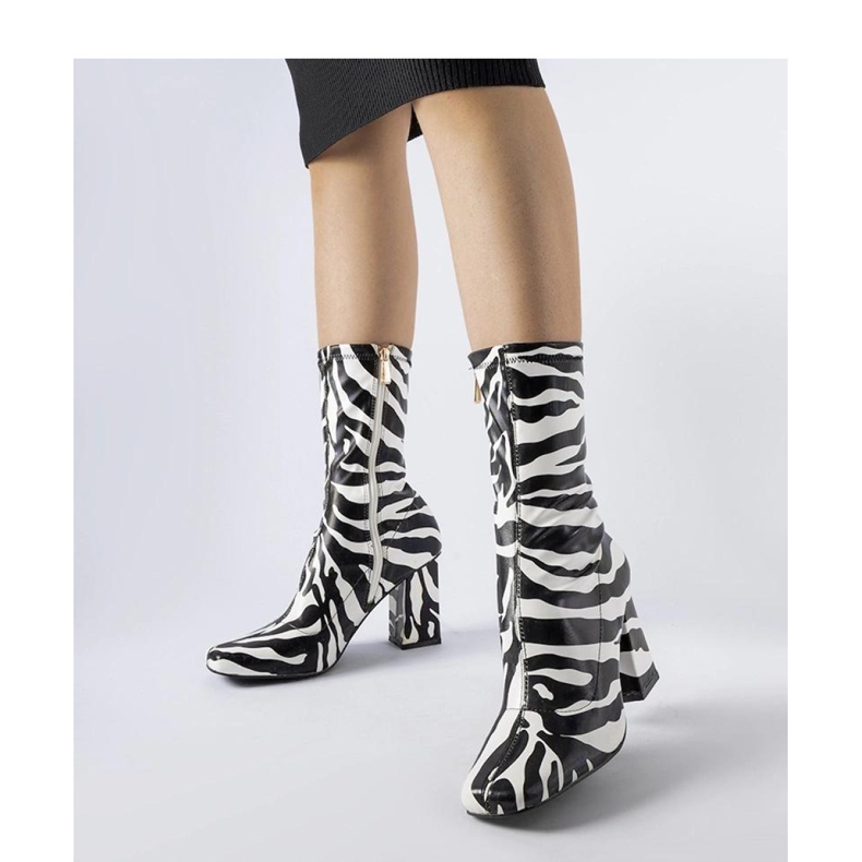 Botins imitação de zebra Upland - Solea preto 1
