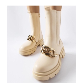 Botins bege com corrente Thierry - Solea 1