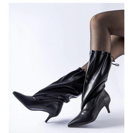 Botas pretas com salto baixo da Deserres - Solea preto 1