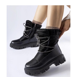 Botas de neve pretas com zircões Pettenasco - Solea preto 1 Botas de neve pretas com zircões Pettenasco - Solea preto 1