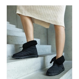 Botas de neve pretas com isolamento e punho Caellita - Solea preto 1