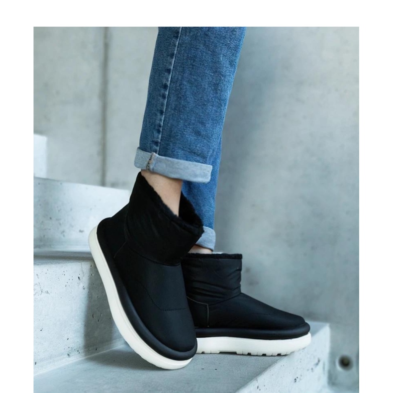 Botas pretas de neve quentes na plataforma Cores - Solea preto 2