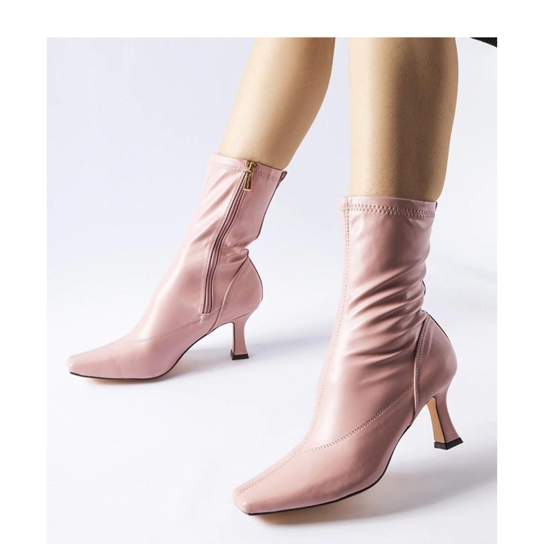Botins rosa de salto baixo, Luisella - Solea 1