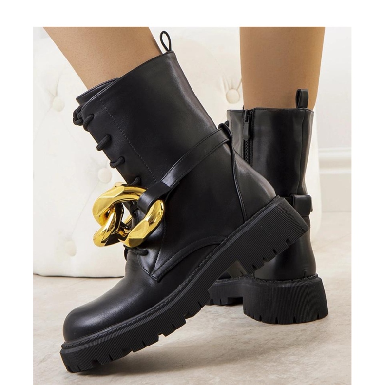 Botas de caminhada pretas com corrente Galar - Solea preto 1
