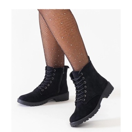 Botas de trabalho pretas em camurça ecológica preto 1