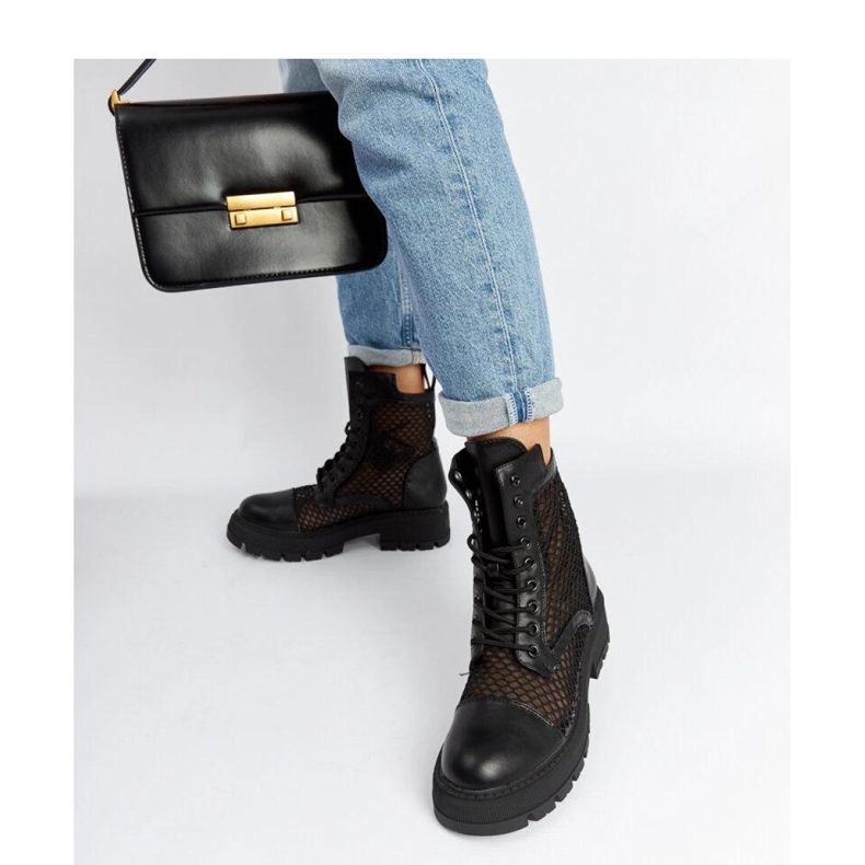 Botas pretas transparentes preto 1